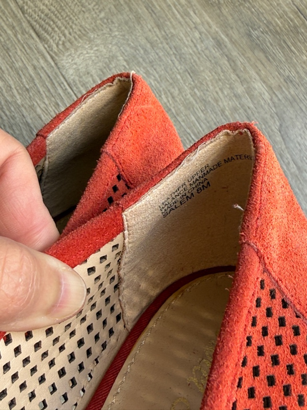 Violet & Red Salem Perforated Suede Loafer Flat-size 8M - Picture 5 of 9